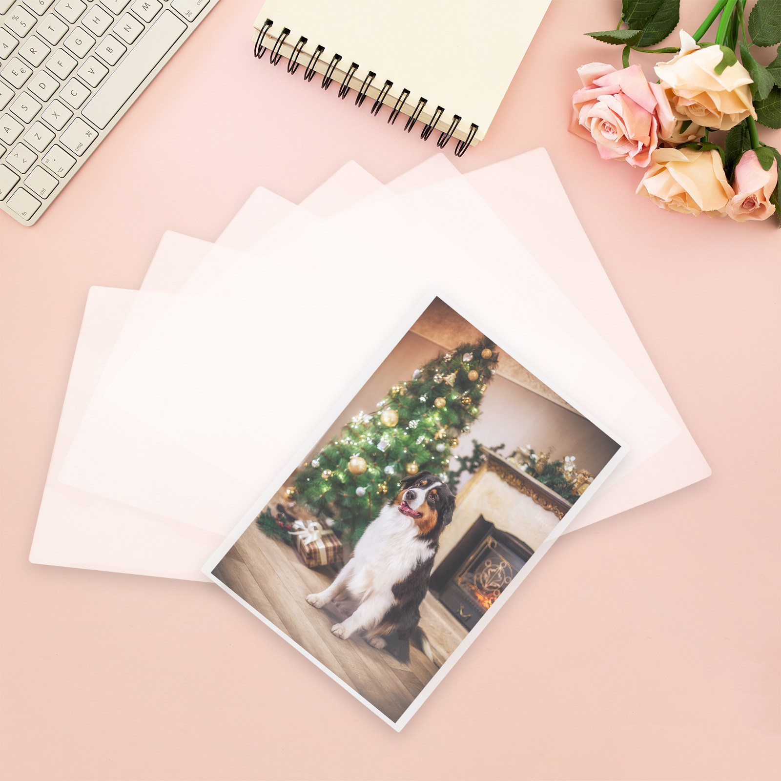 Document Laminator Pouch - ฟิล์มเคลือบพลาสติก 100 ชิ้น ซองเคลือบสำหรับเอกสาร รูปภาพ ภาพวาด