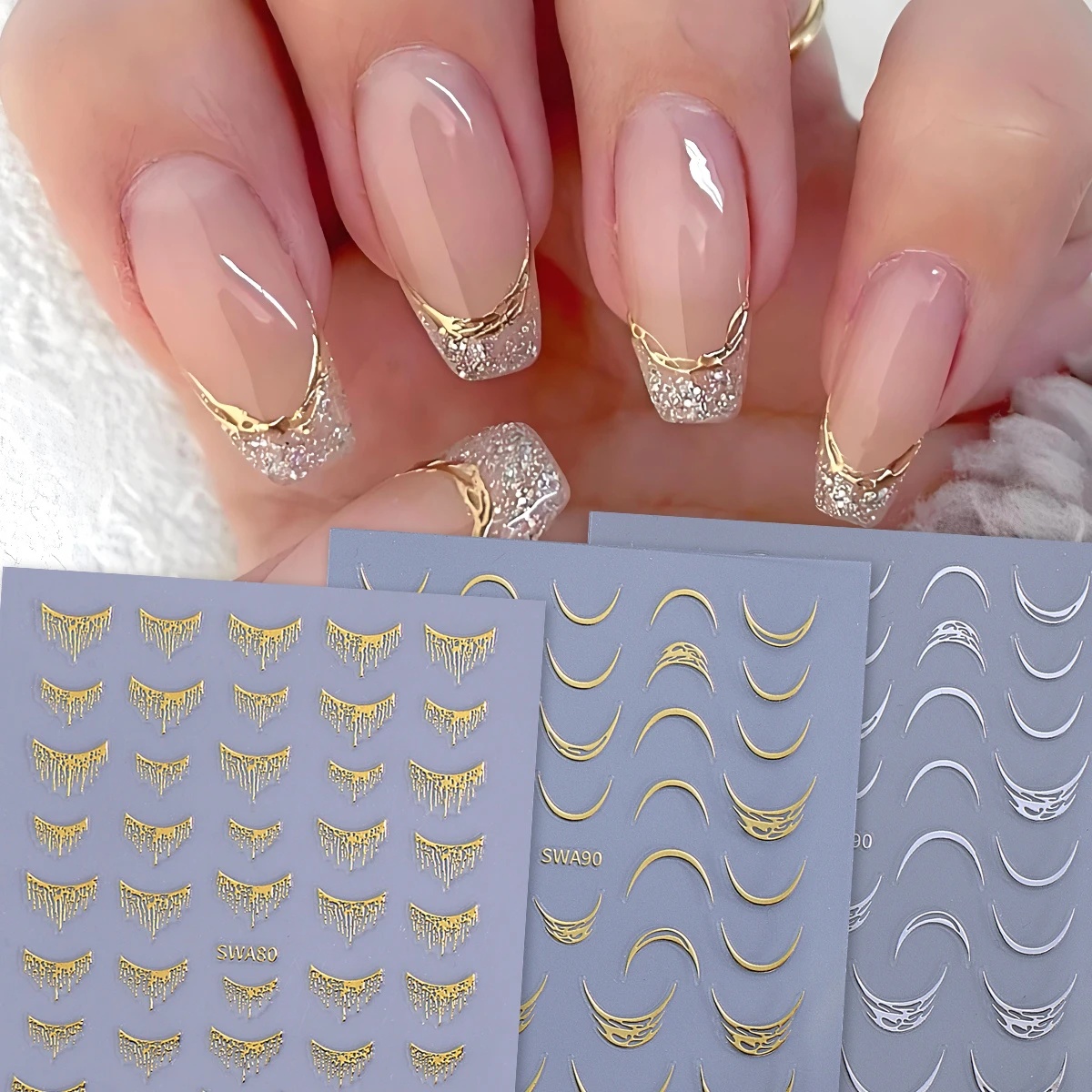 1pcs 3D Sparkle Gilding ภาษาฝร - Self Inking Stamp บทวิจารณ์และราคา