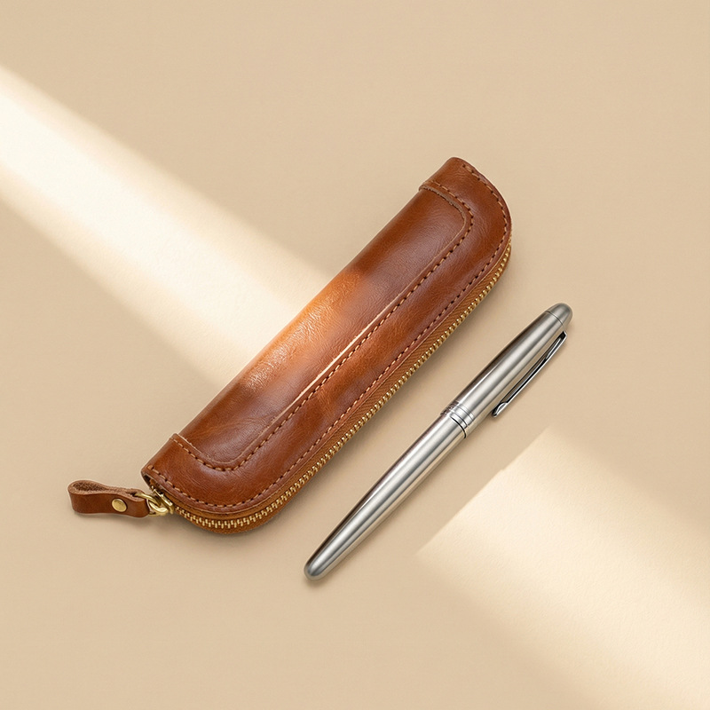 ซองใส่ปากกาหนังฟอกฝาดแบบวินเทจ - Tan Stationery & Office Supply บทวิจารณ์และราคา
