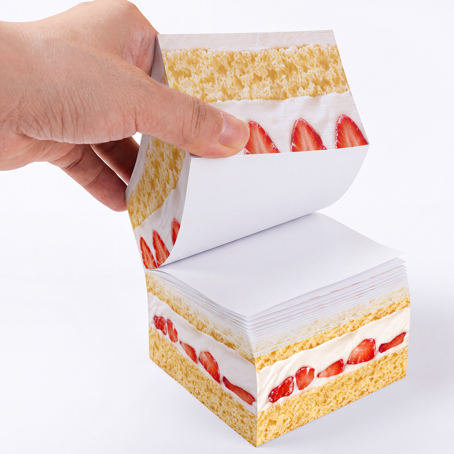 1 ชิ้น กระดาษโน้ตทรงเค้กสตรอว์ - Sticky Note Cube บทวิจารณ์และราคา