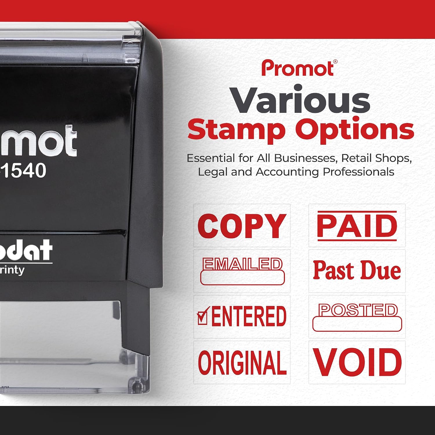 แสตมป์แบบเติมหมึกได้ สีแดง ใช้ - Self Inking Stamp บทวิจารณ์และราคา