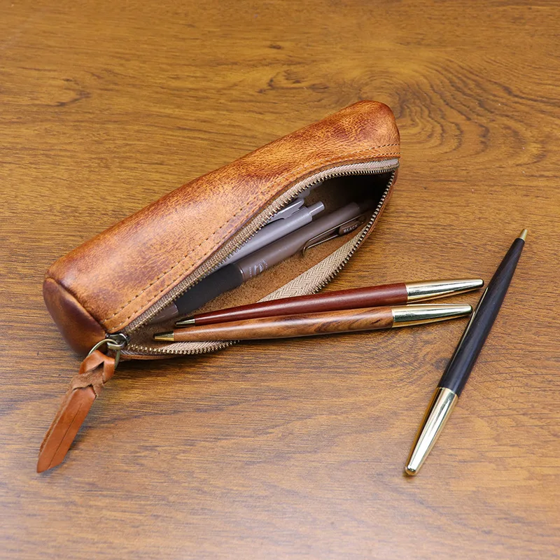 กระเป๋าใส่ดินสอหนังวัวฟอกฝาดขั - Tan Stationery & Office Supply บทวิจารณ์และราคา