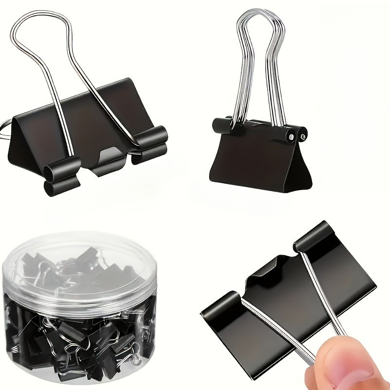 คลิปหนีบกระดาษสีและสีดำ คลิปหน - Binder Clip Assorted บทวิจารณ์และราคา