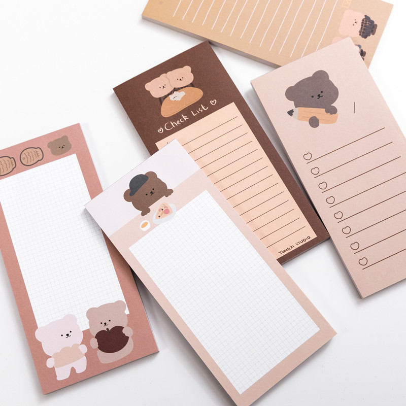 แผ่นจดบันทึกน่ารักลายหมีคุกกี้ - Office Stationery Supply List บทวิจารณ์และราคา